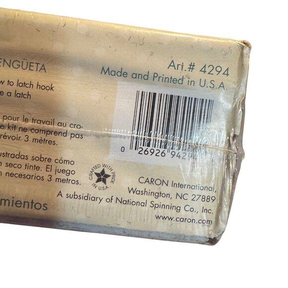 Vtg Caron WonderArt POT OF PANSIES Latch Hook Kit #4294  20" x 27" Flower Rug NI - Picture 11 of 12